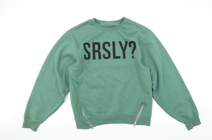 Preworn Womens Green   Pullover Sweatshirt