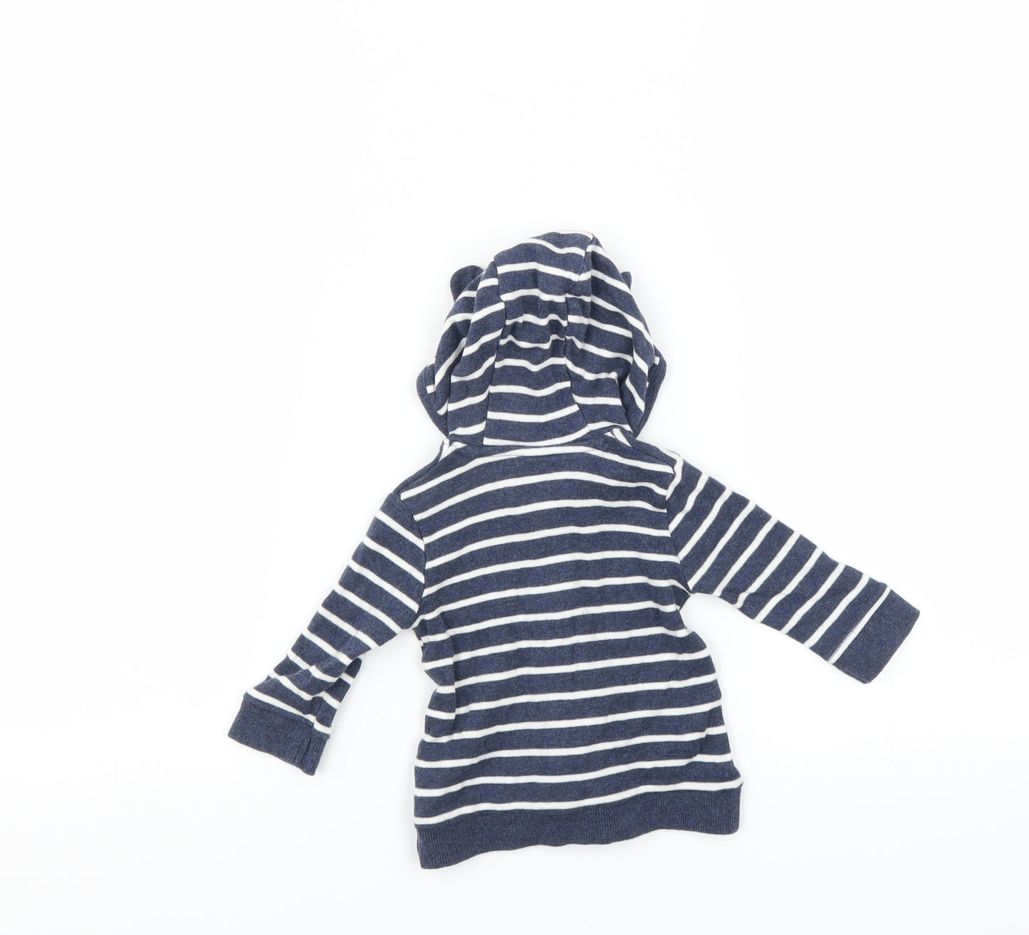 George Baby Blue Striped  Full Zip Jumper Size 0-3 Months