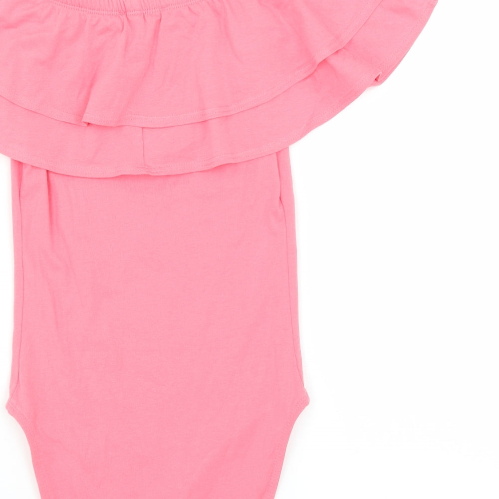 Miss Selfridge Womens Pink   Bodysuit One-Piece Size 6