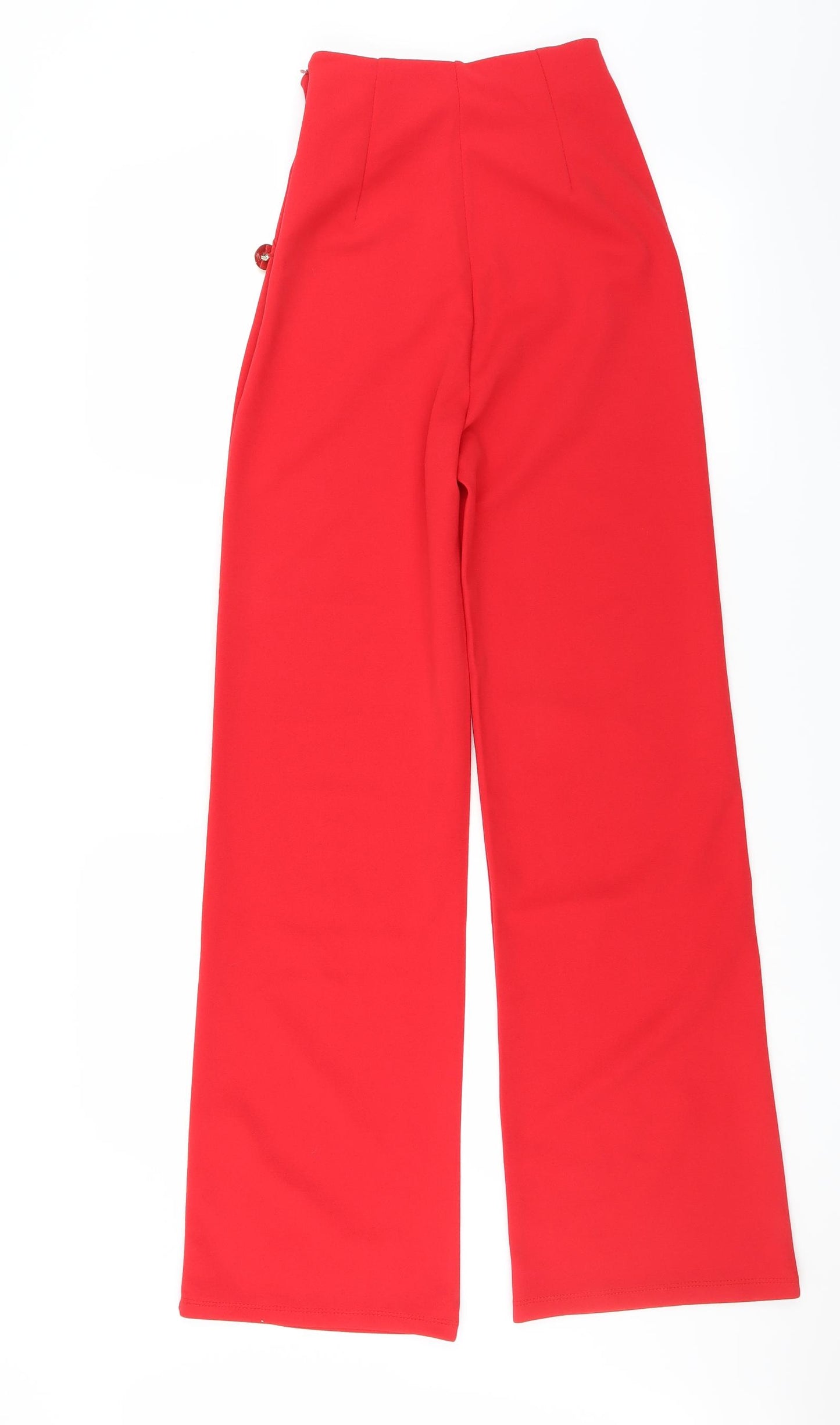 Miss Pap Womens Red   Trousers  Size 6 L32 in - WIDE LEG