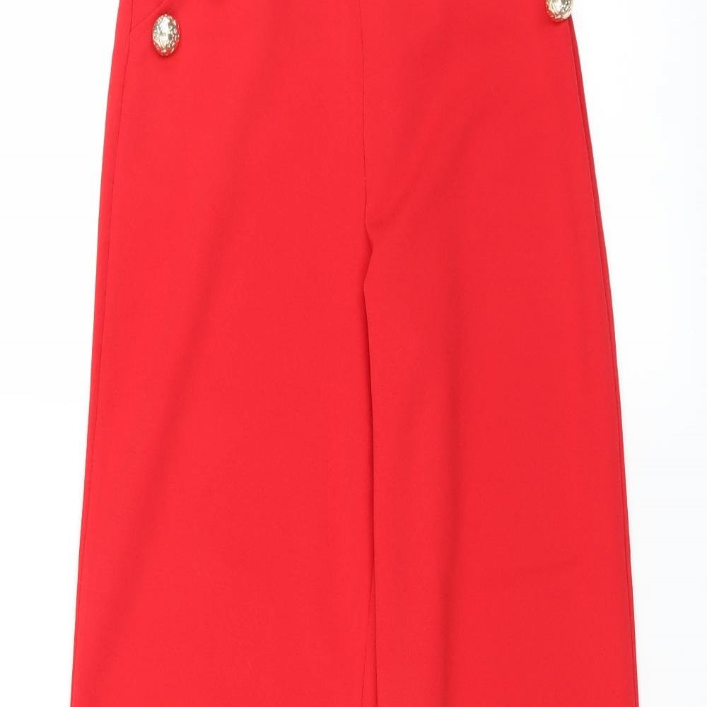 Miss Pap Womens Red   Trousers  Size 6 L32 in - WIDE LEG