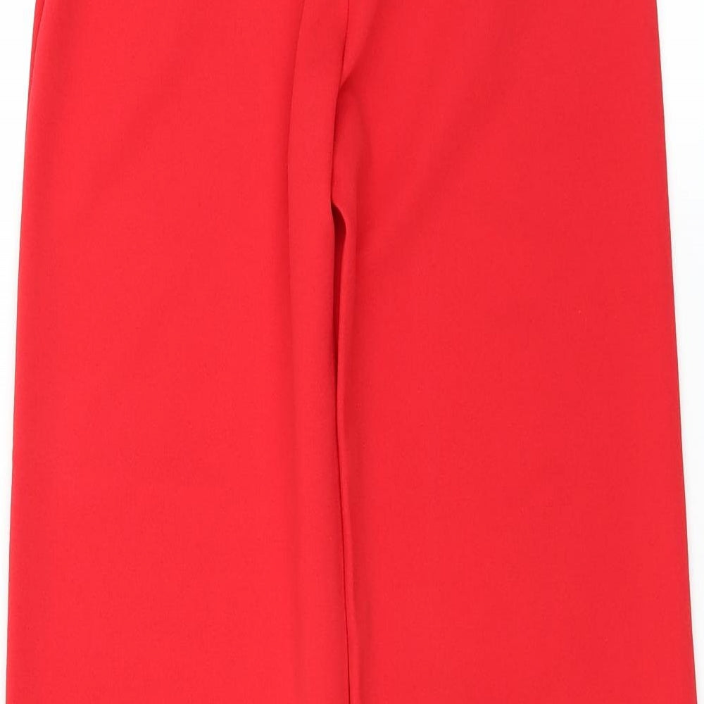 Miss Pap Womens Red   Trousers  Size 6 L32 in - WIDE LEG