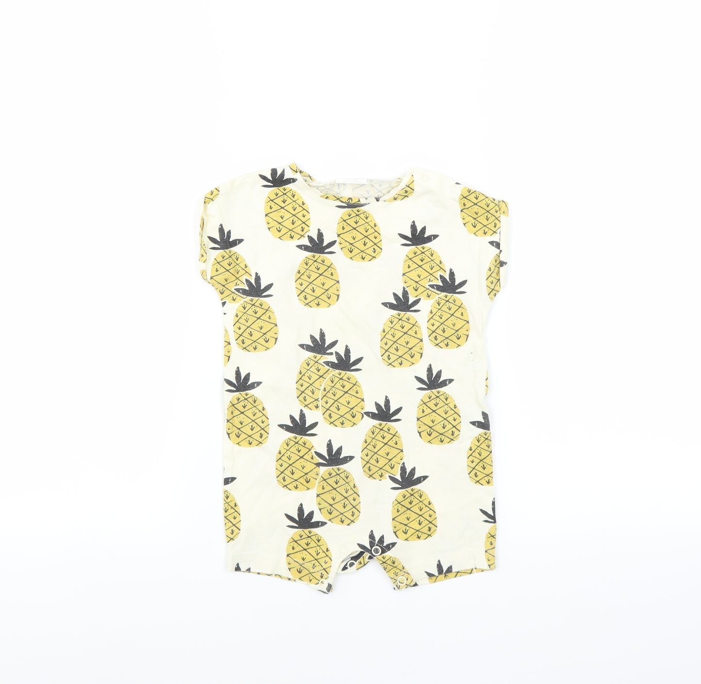 NEXT Baby Yellow   Babygrow One-Piece Size 6-9 Months  - PINEAPPLE