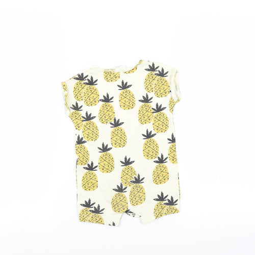 NEXT Baby Yellow   Babygrow One-Piece Size 6-9 Months  - PINEAPPLE