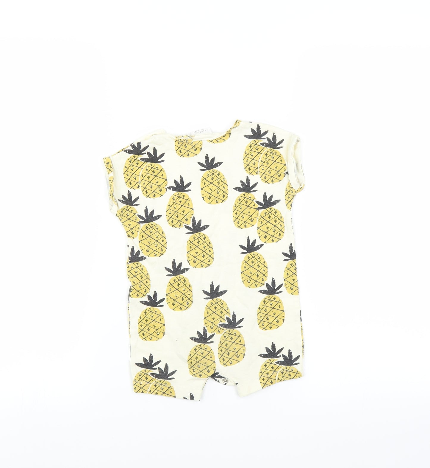 NEXT Baby Yellow   Babygrow One-Piece Size 6-9 Months  - PINEAPPLE