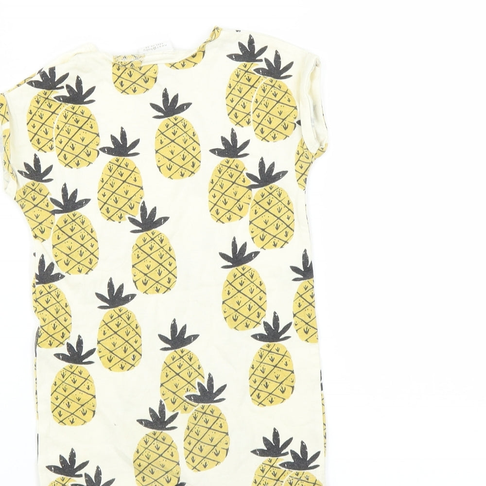 NEXT Baby Yellow   Babygrow One-Piece Size 6-9 Months  - PINEAPPLE