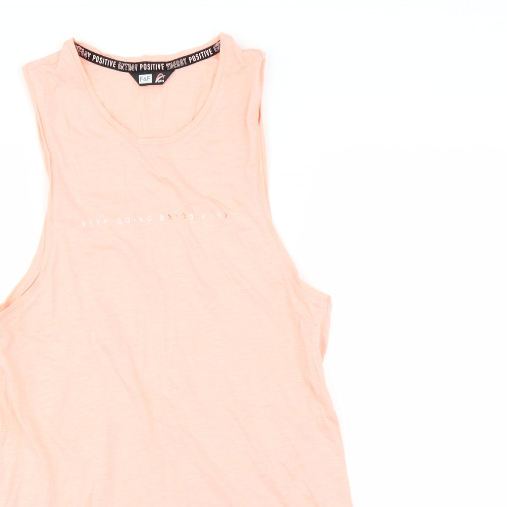 F&F Womens Orange   Basic Tank Size S  - coral