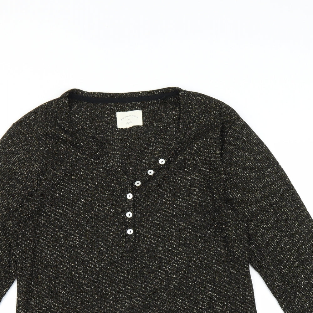 NEXT Womens Black   Basic T-Shirt   - glittery