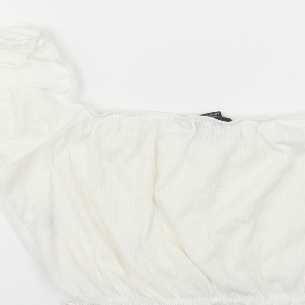 Primark Womens White   Basic Blouse Size XS  - CROPPED