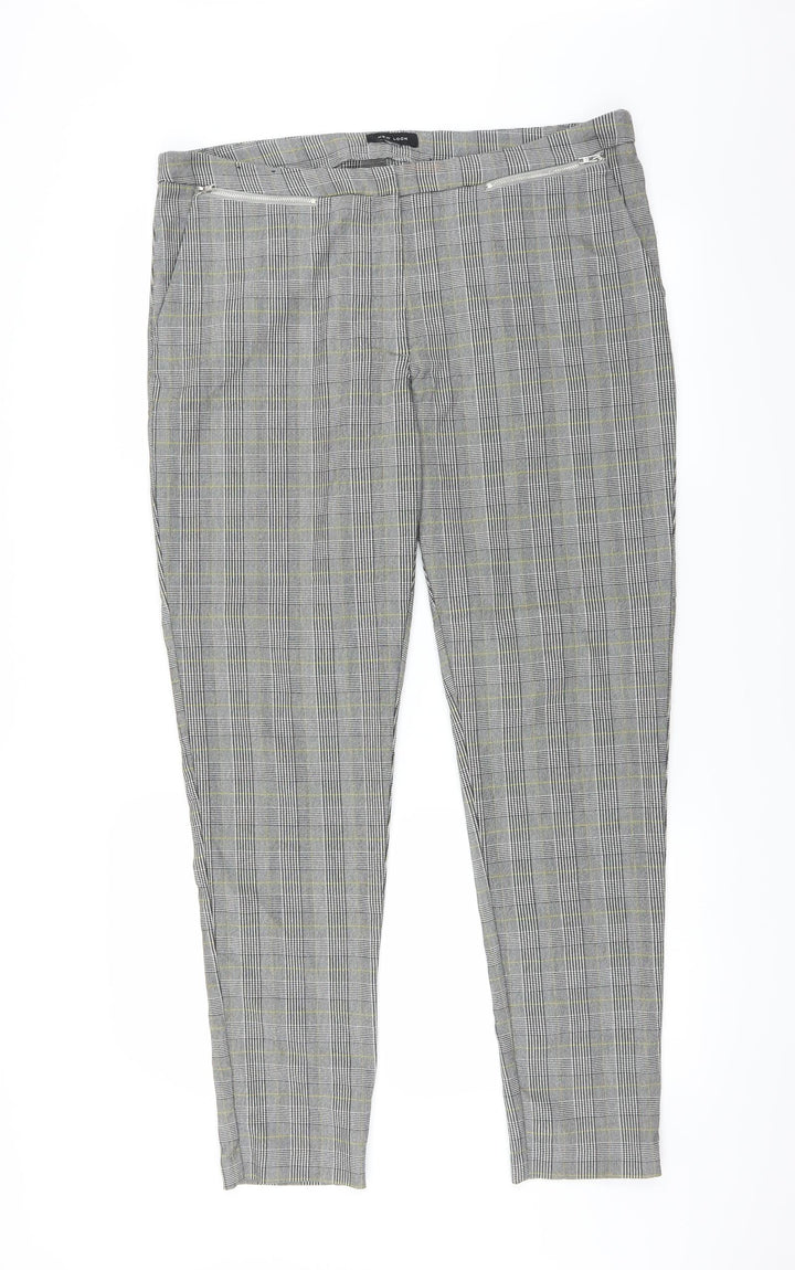 New Look Womens Red Plaid  Trousers  Size 38 in L29 in