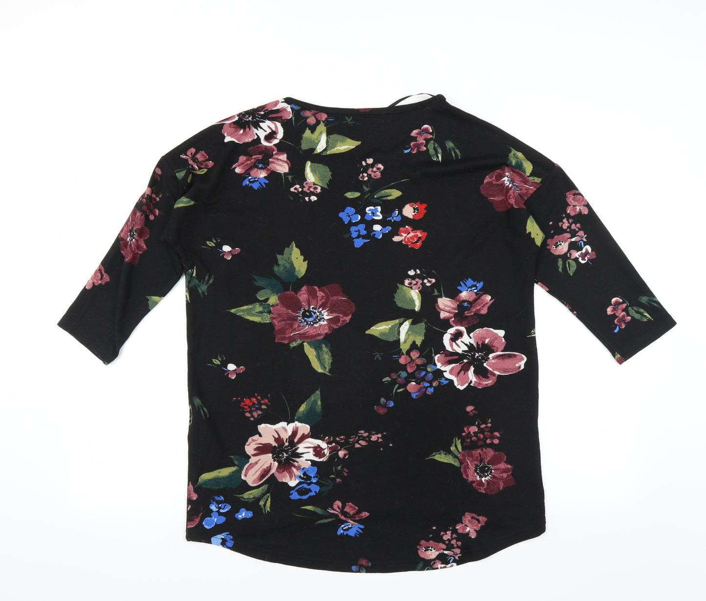 VERO MODA Womens Black Floral  Pullover Jumper Size M