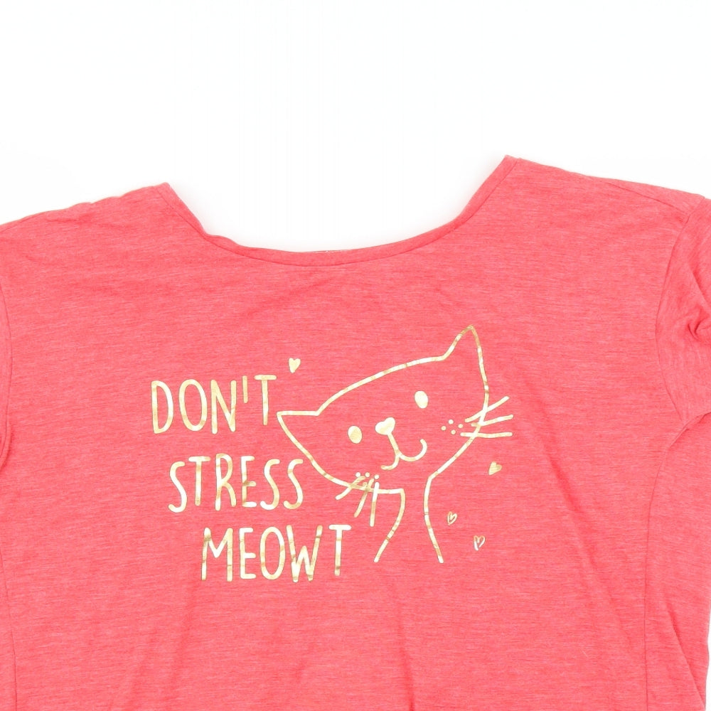 George Womens Pink   Basic T-Shirt