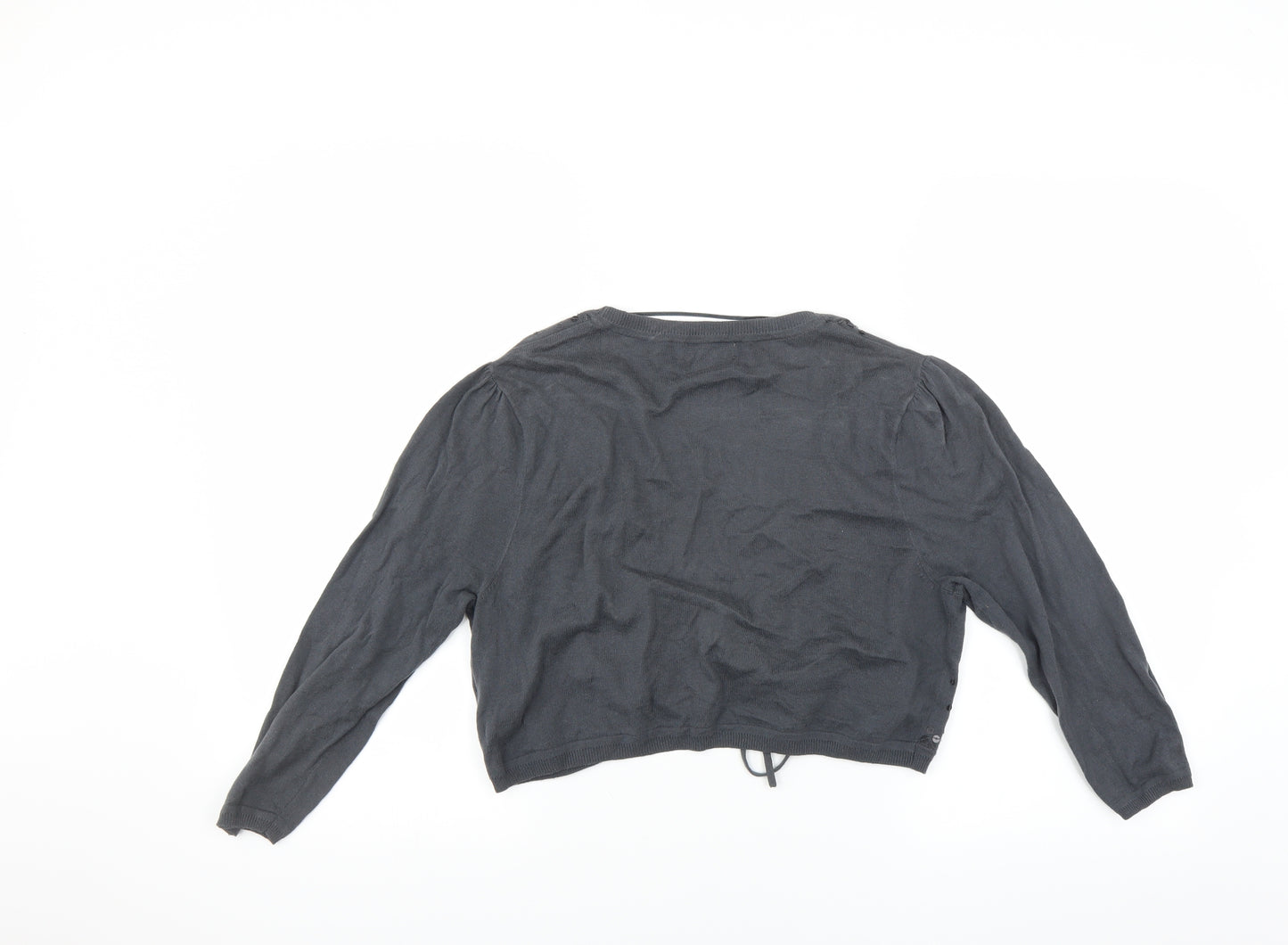 Monsoon Womens Grey   Cardigan Jumper Size 12  - CROPPED