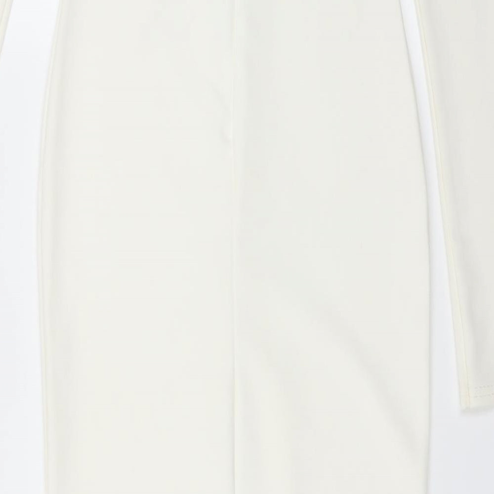 Missguided Womens White   Bodycon  Size 8