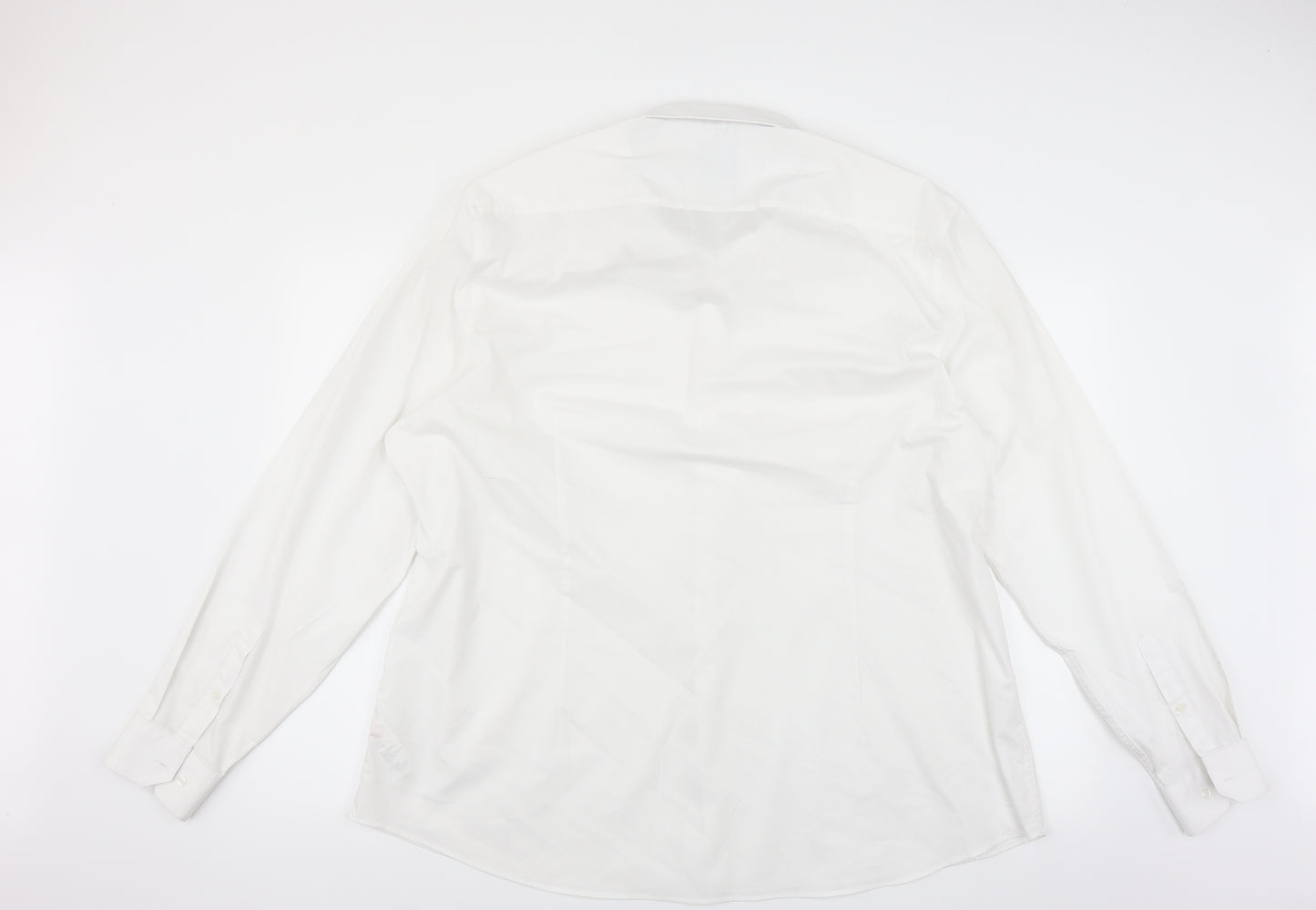 Burton Mens White    Dress Shirt Size 18.5