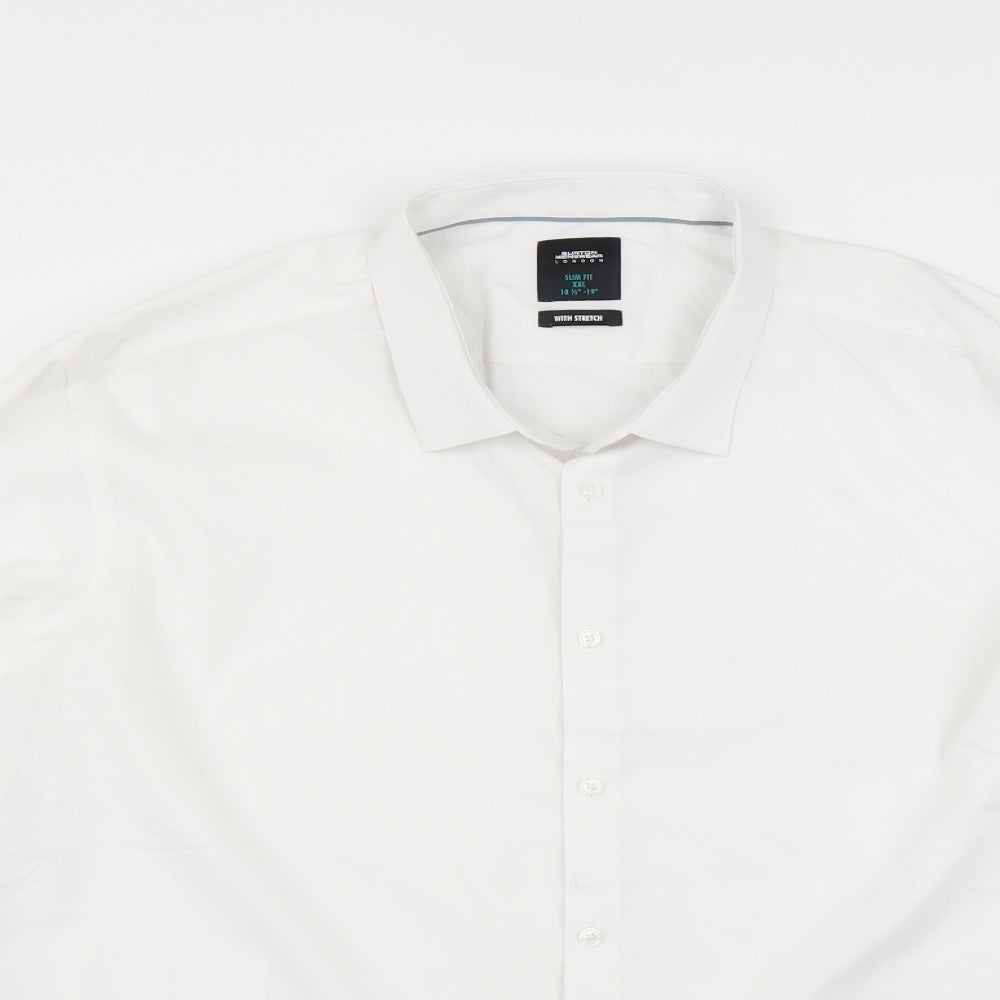 Burton Mens White    Dress Shirt Size 18.5