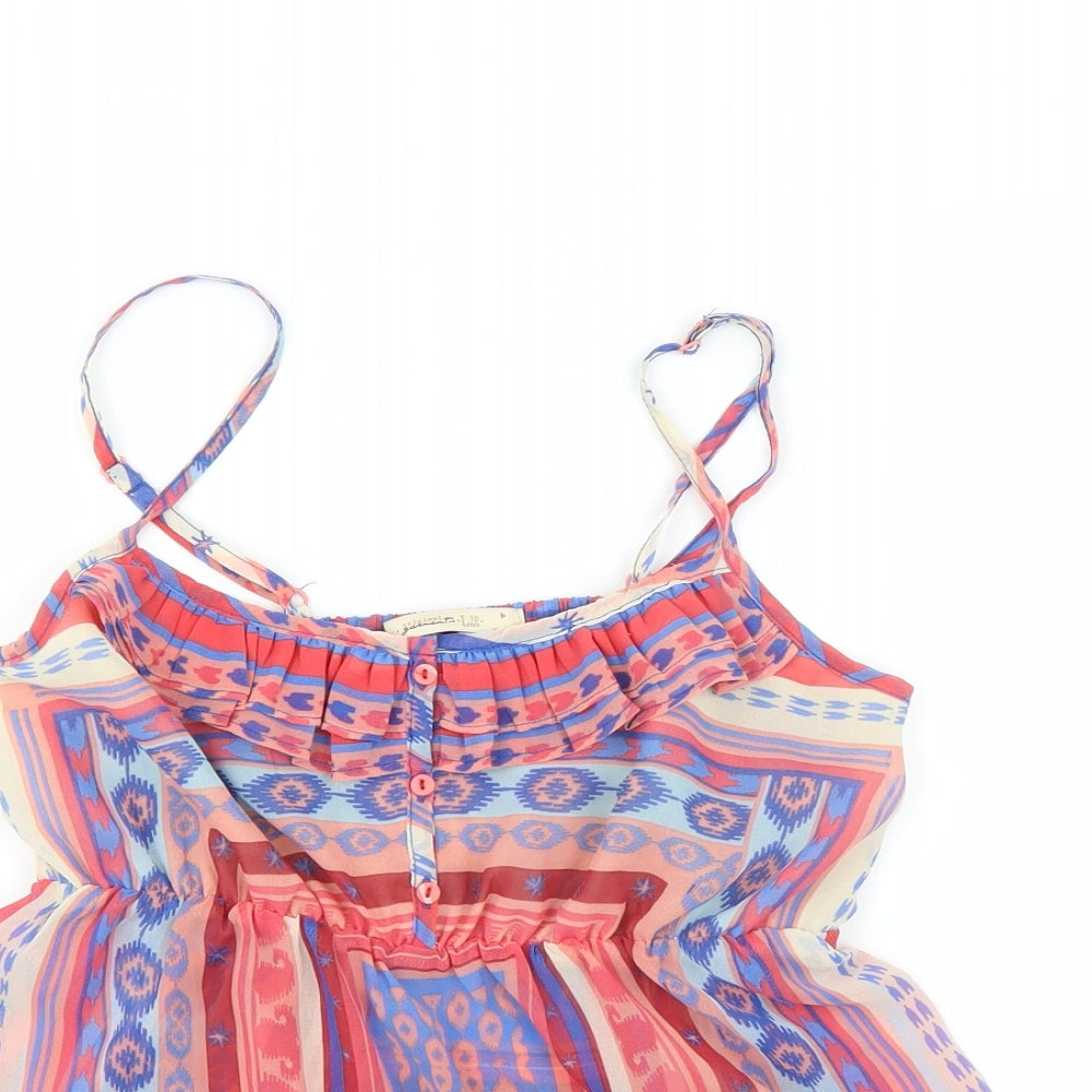 BSK Womens Multicoloured   Camisole Blouse Size L  - sheer