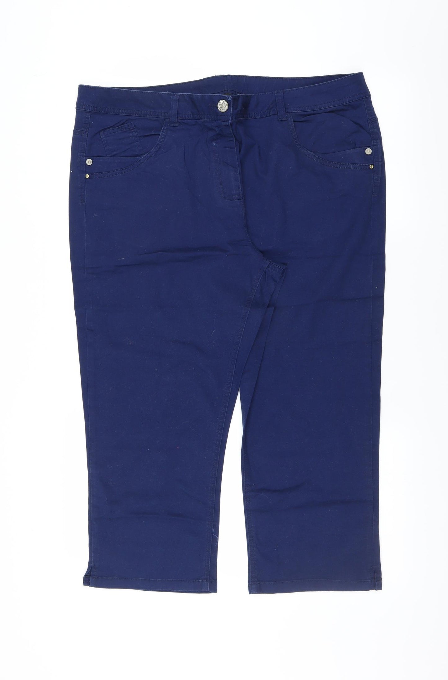 George Womens Blue   Cropped Trousers Size 20 L22 in