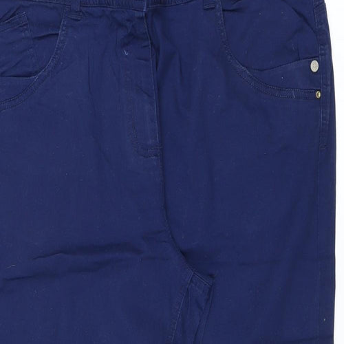 George Womens Blue   Cropped Trousers Size 20 L22 in