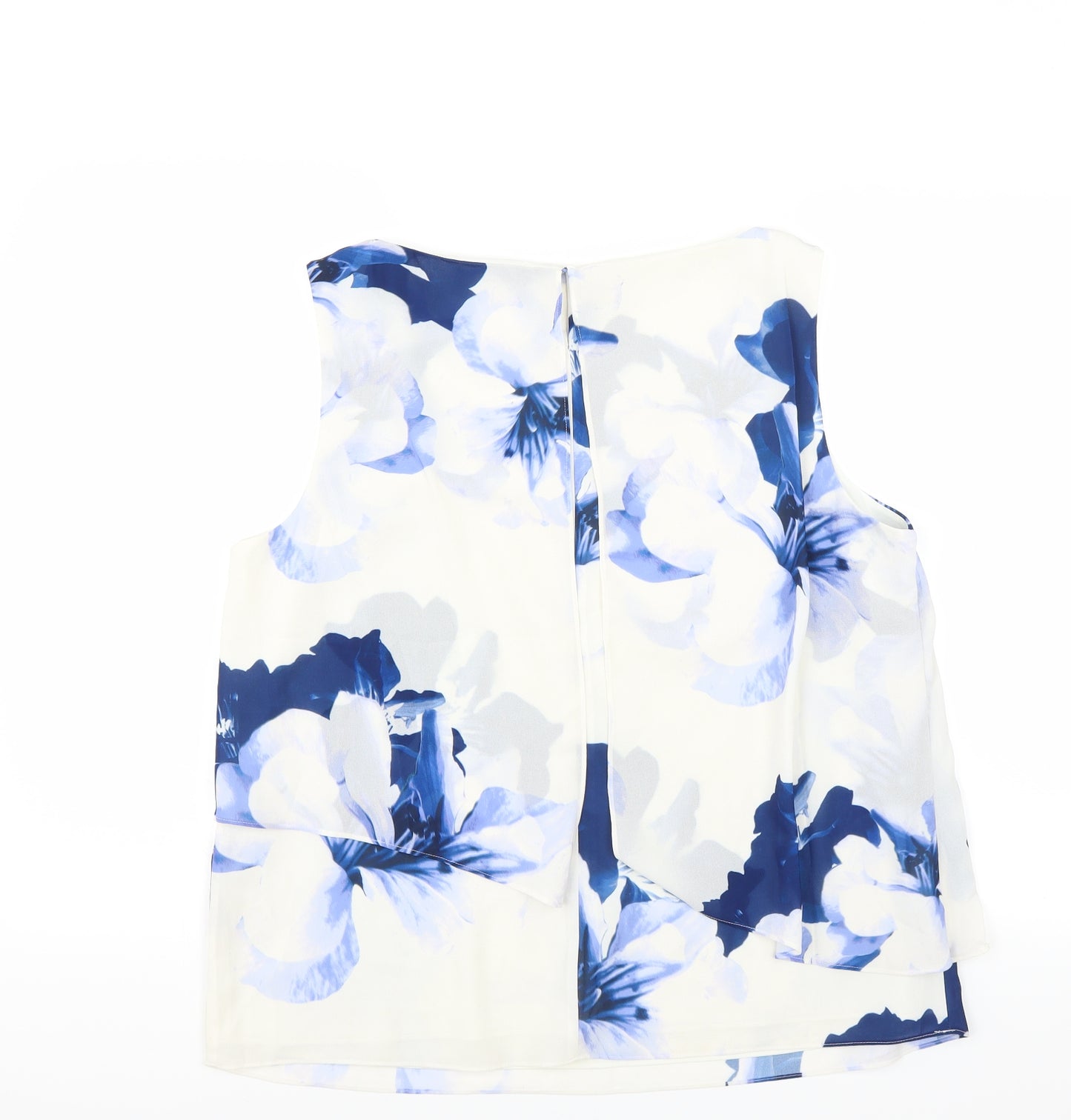 Jacques Vert Womens White Floral  Basic Blouse Size 16