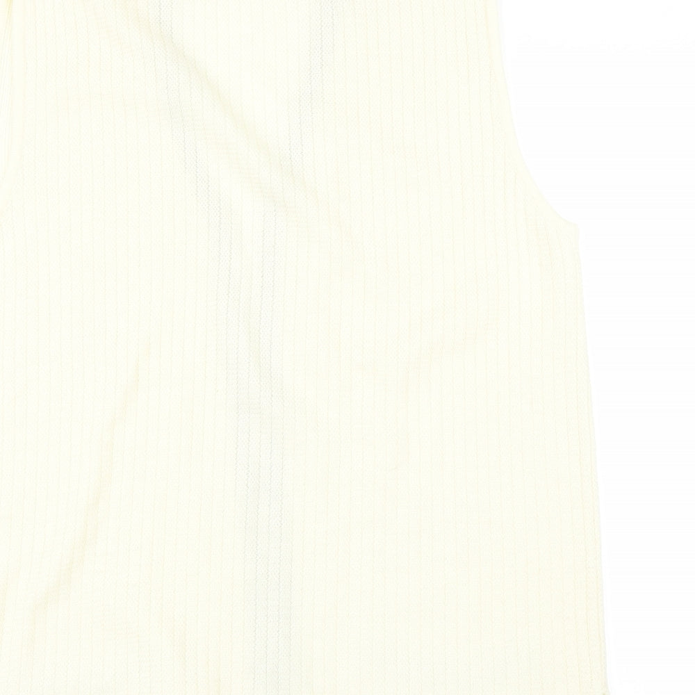 Klassique Womens Yellow   Cardigan Jumper Size S