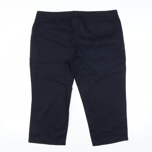 Marks and Spencer Womens Blue   Cropped Trousers Size 20 L20 in