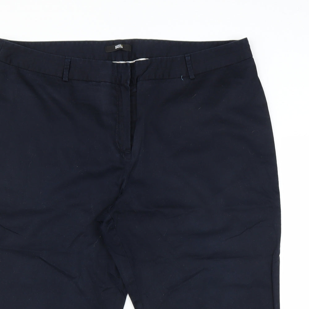 Marks and Spencer Womens Blue   Cropped Trousers Size 20 L20 in
