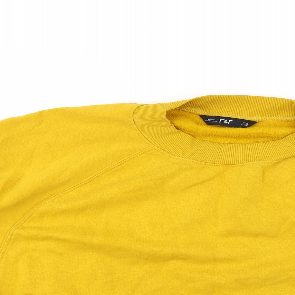 F&F Womens Yellow   Pullover Sweatshirt Size 20