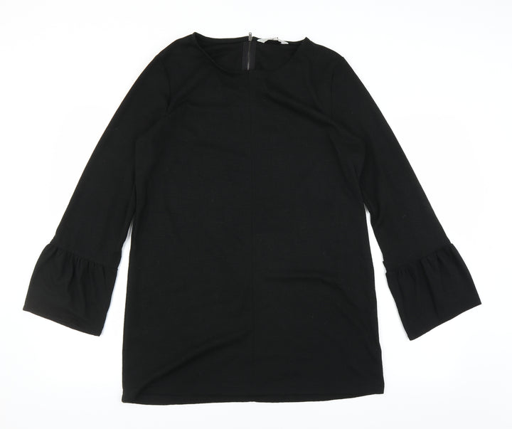 Casual Collection Womens Black T-Shirt Dress Size 10