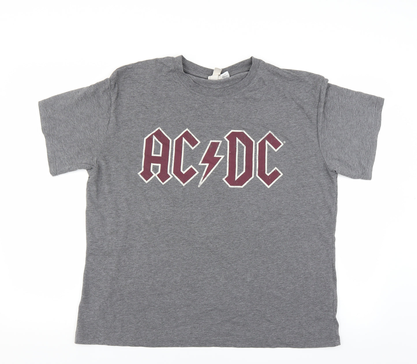 H&M Mens Grey    T-Shirt Size L  - ACDC