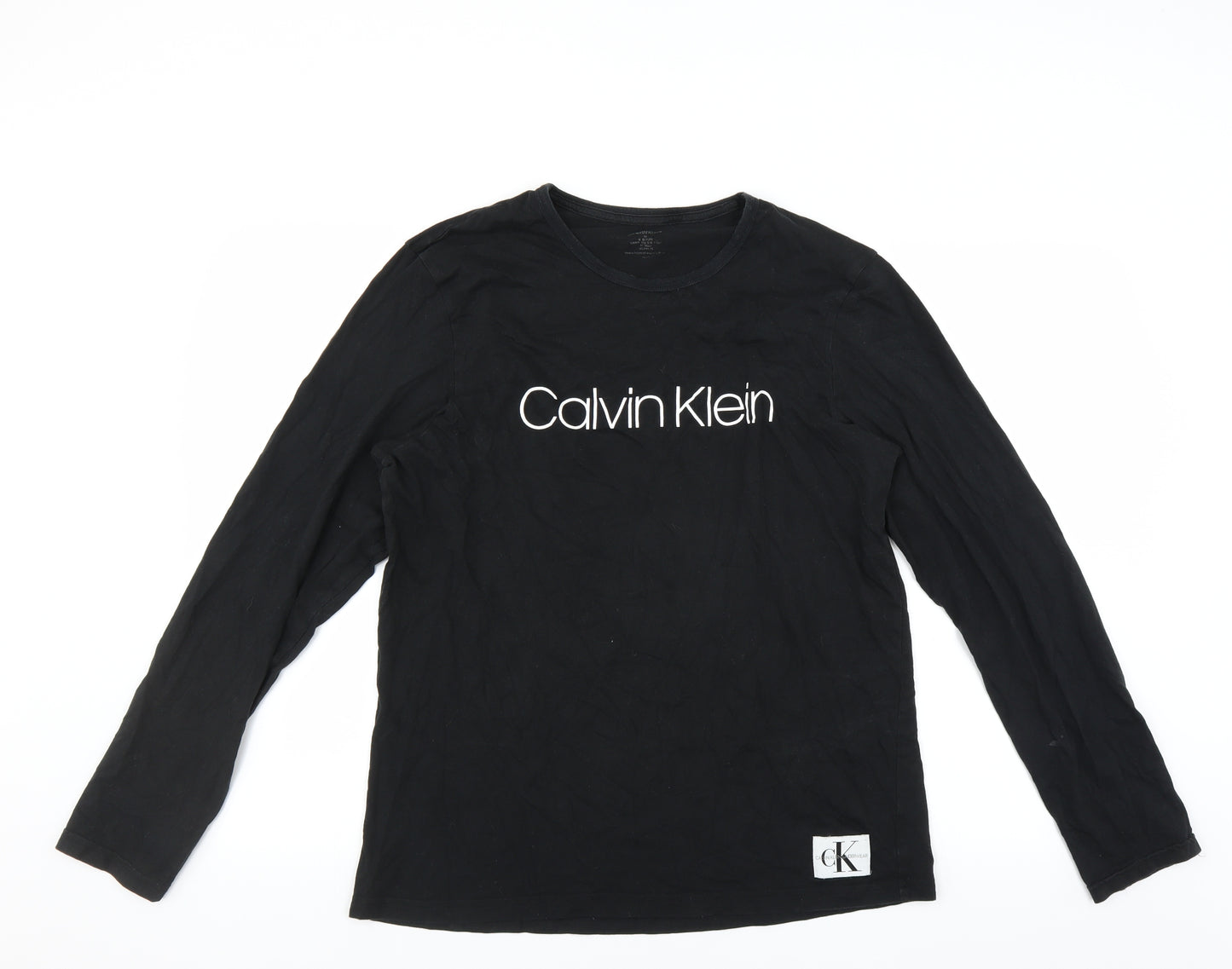 Calvin Klein Mens Black Solid   Pyjama Top Size M