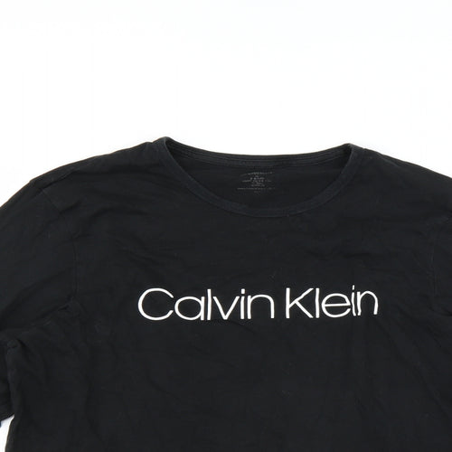 Calvin Klein Mens Black Solid   Pyjama Top Size M