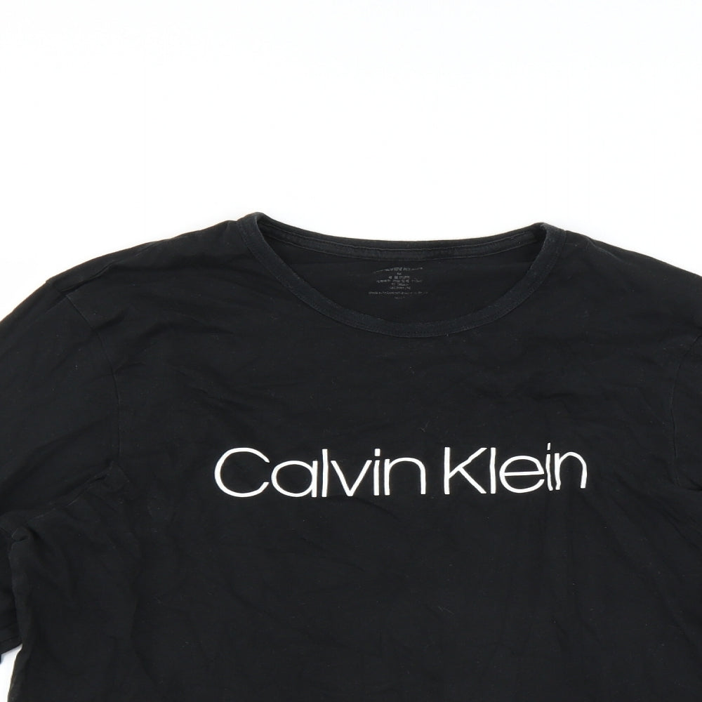 Calvin Klein Mens Black Solid   Pyjama Top Size M