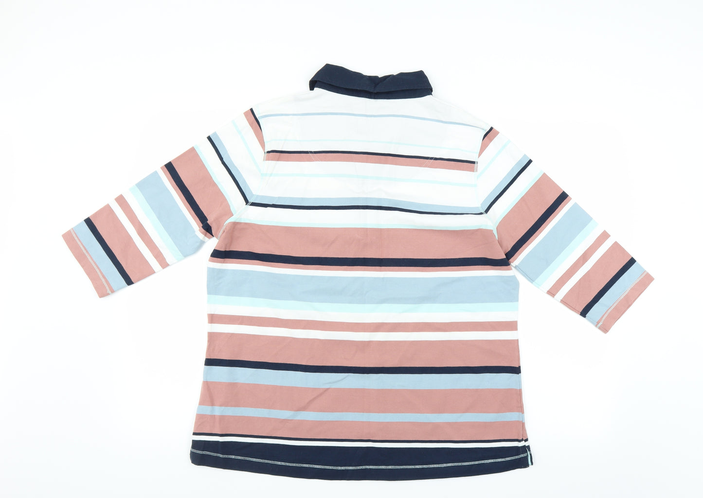 DASH Womens Multicoloured Striped  Basic Polo Size 20