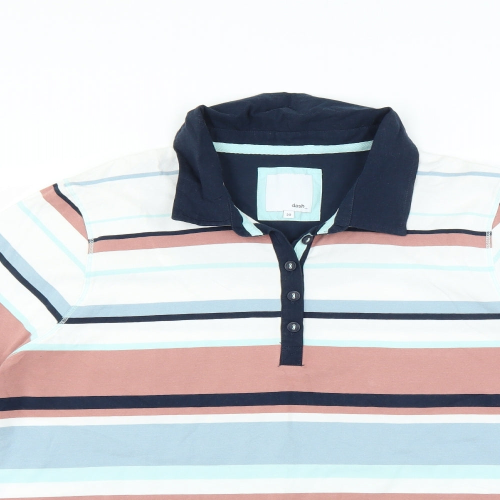 DASH Womens Multicoloured Striped  Basic Polo Size 20