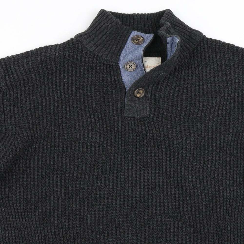 Costco Mens Grey   Henley Jumper Size L