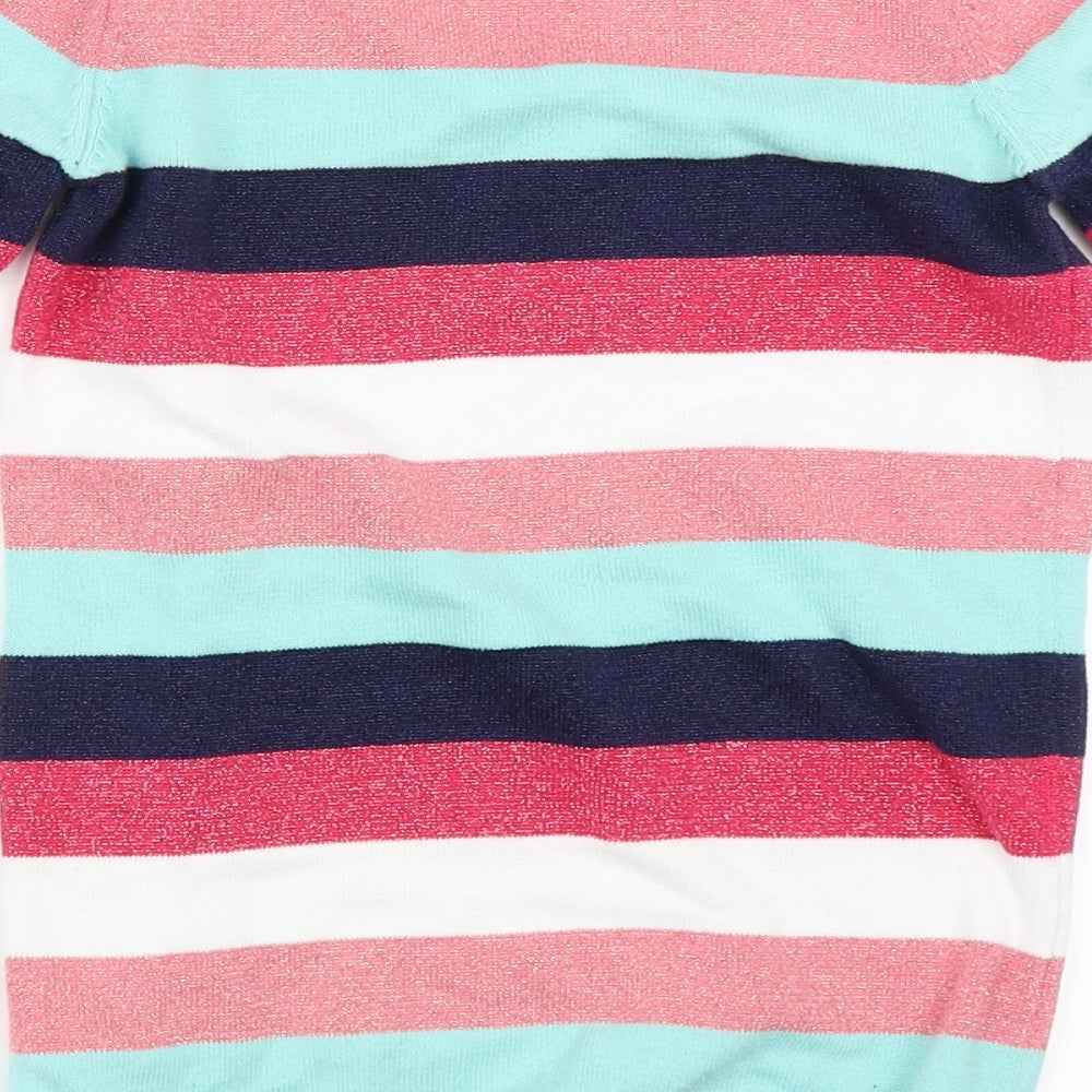 George Girls Pink Striped  Jumper Dress  Size 3-4 Years