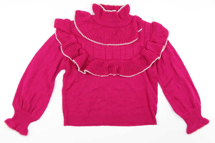 Boohoo Womens Pink Pullover Jumper Size M