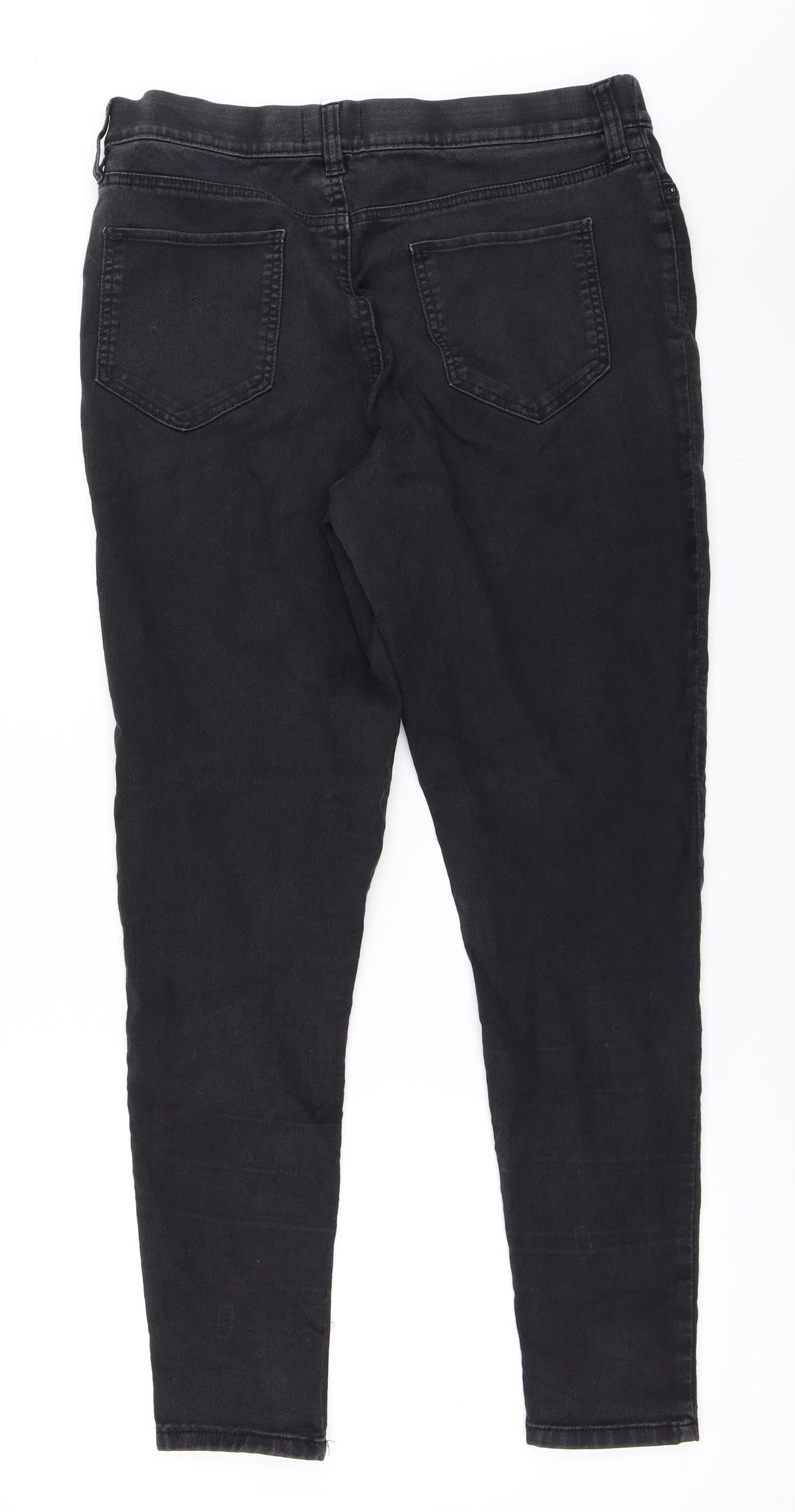 F&F Womens Black  Denim Jegging Jeans Size 16 L29 in