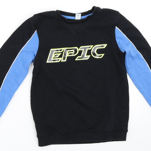 TU Boys Black   Pullover Sweatshirt Size 7 Years