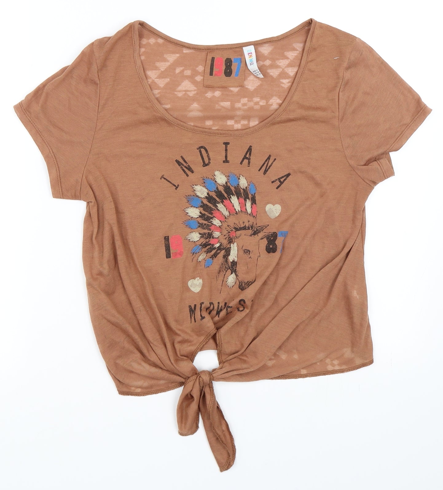 Primark Womens Beige   Basic T-Shirt Size 12