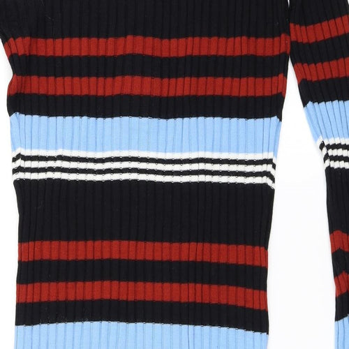 Primark Womens Black Striped  Bodycon  Size L