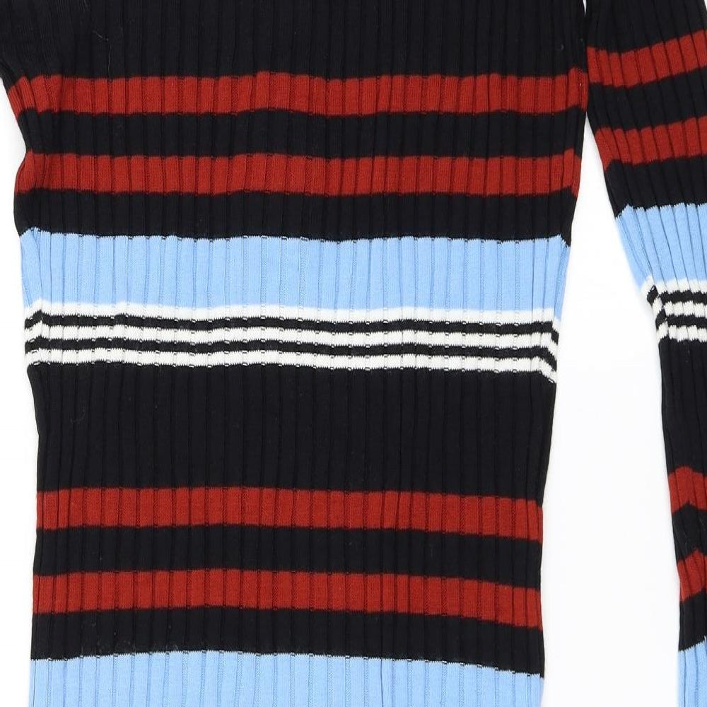 Primark Womens Black Striped  Bodycon  Size L