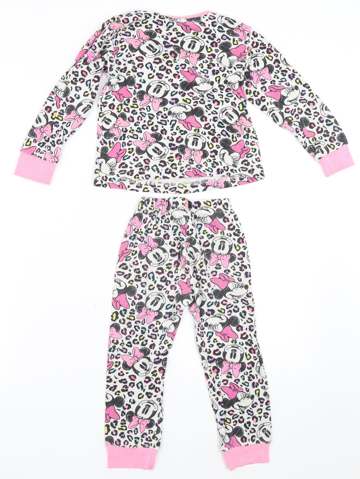 Disney Girls Pink Solid  Top Pyjama Set Size 4 Years  - Minnie Mouse