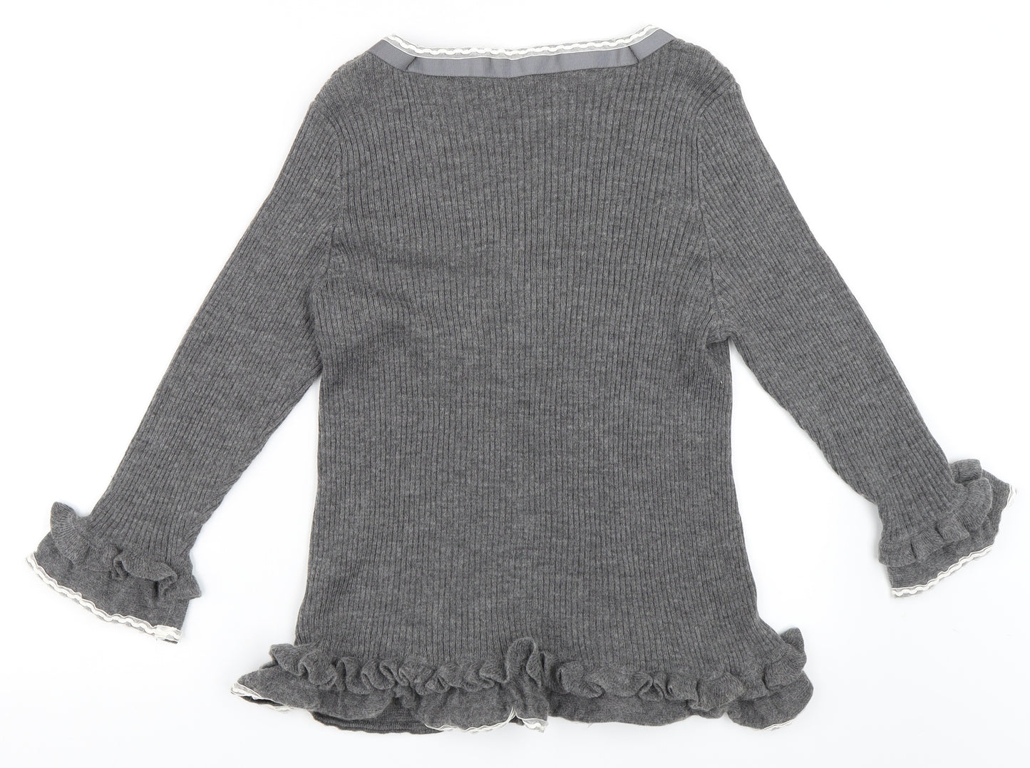 Per Una Womens Grey   Cardigan Jumper Size 18