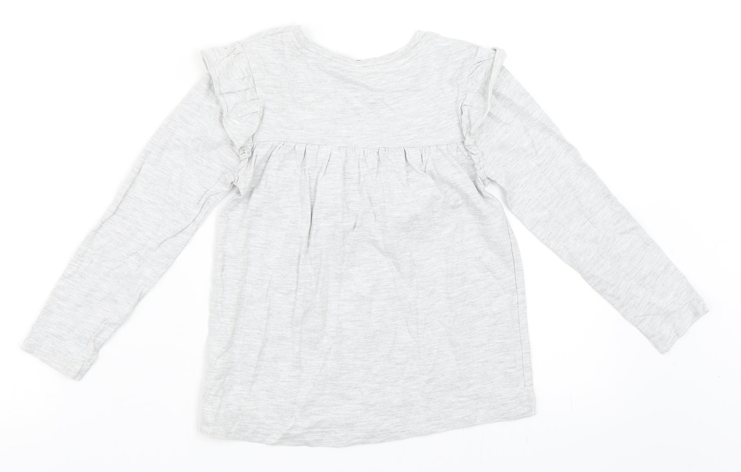George Girls Grey   Basic T-Shirt Size 4-5 Years