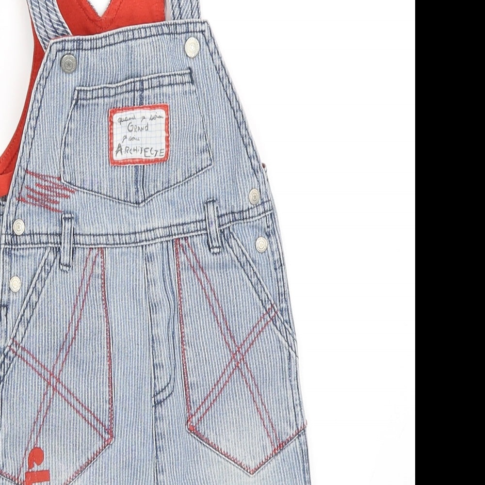 Preworn Boys Blue   Dungaree One-Piece Size 12 Months