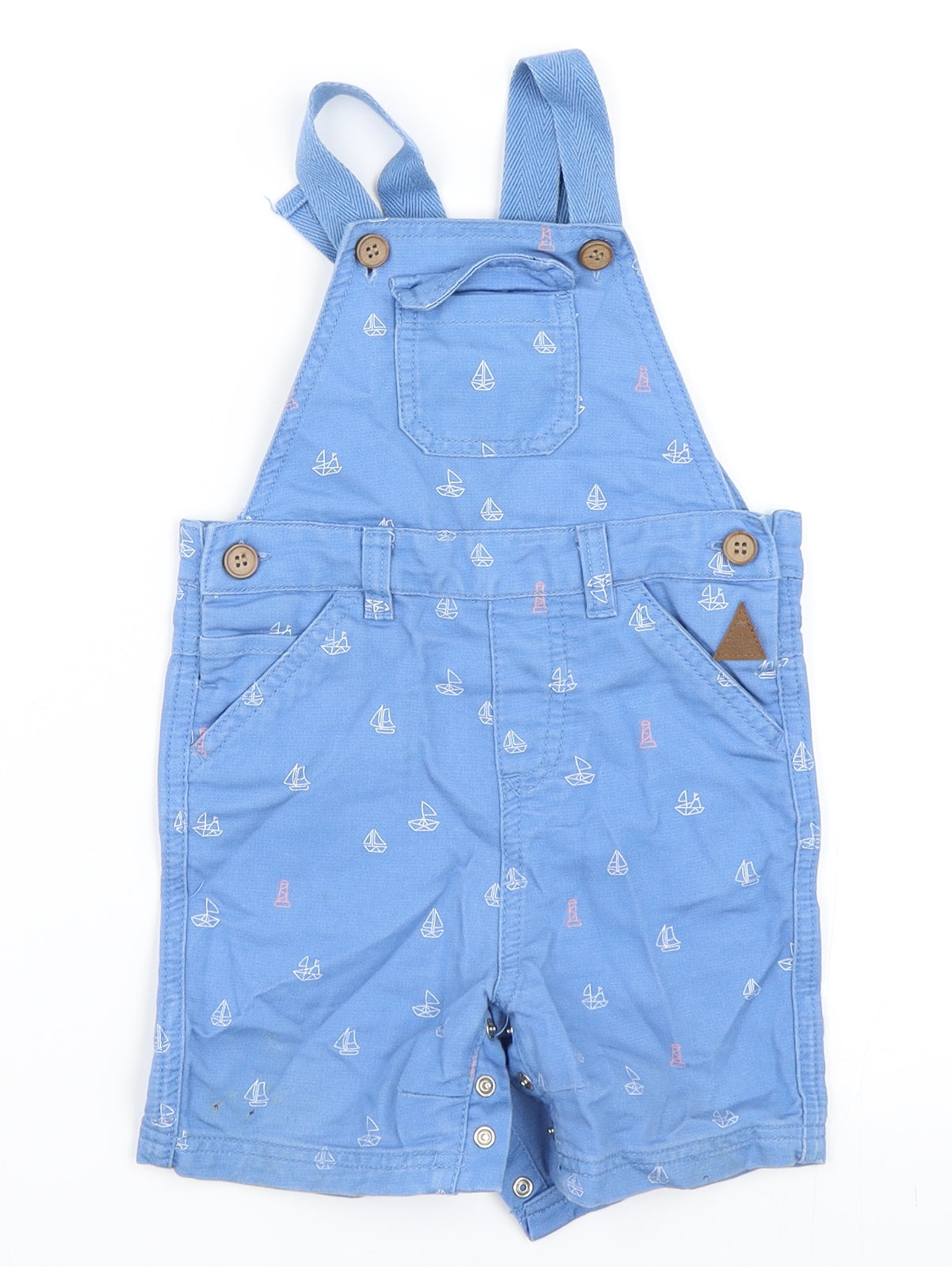 Mothercare Boys Blue   Dungaree One-Piece Size 9-12 Months