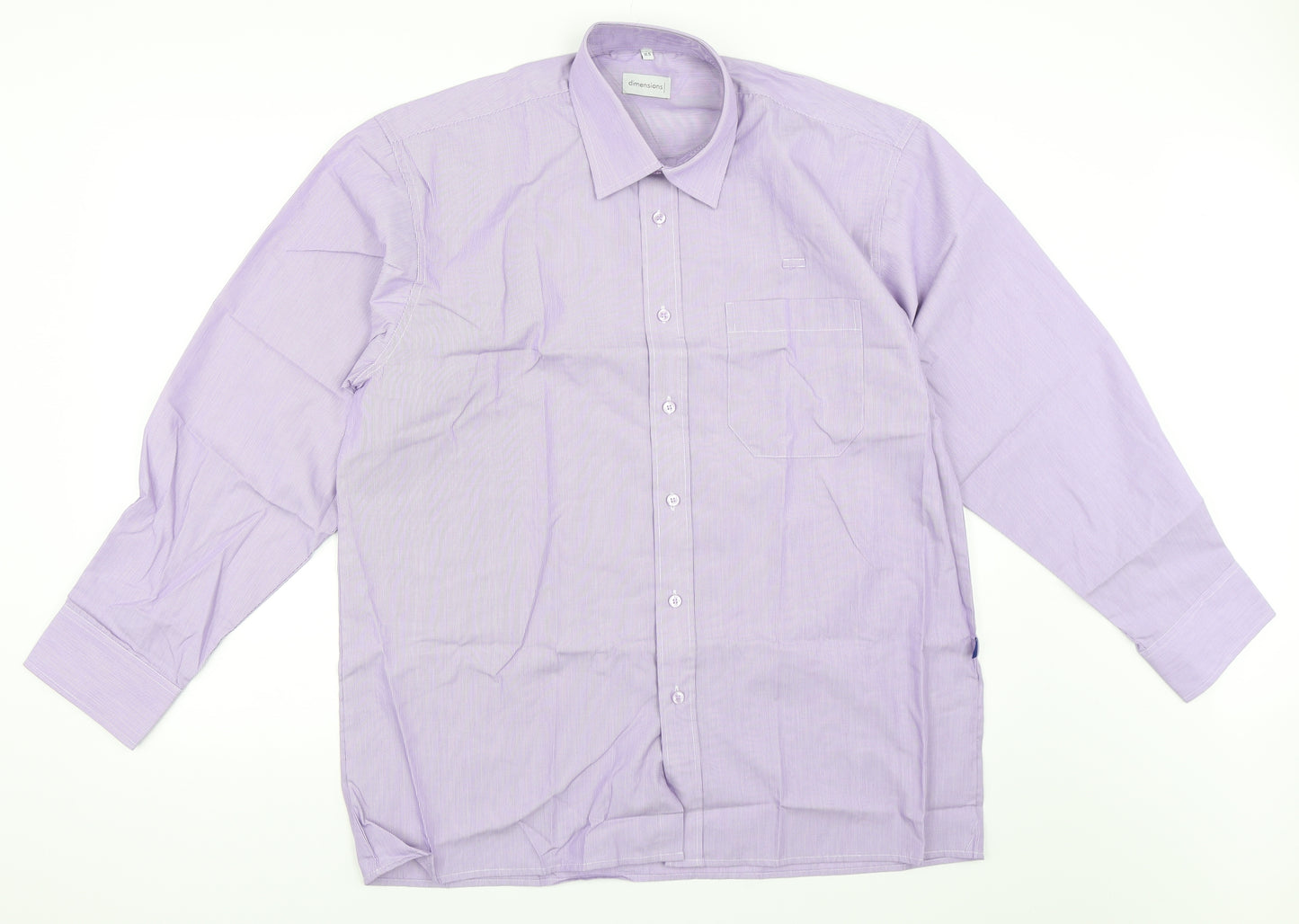 Dimensions Mens Purple    Dress Shirt Size 16.5