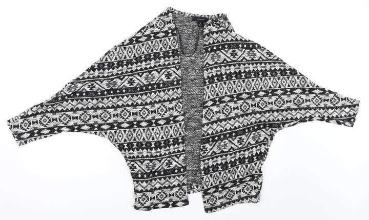 Atmosphere Womens Black Geometric Cardigan Jumper Size M